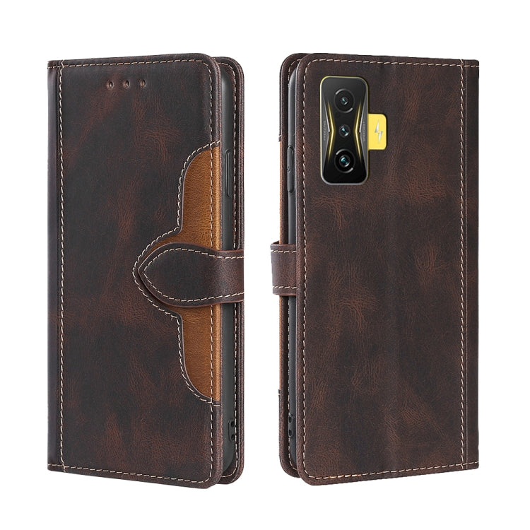 For Xiaomi Redmi K50 Gaming/Poco F4 GT Stitching Skin Feel Magnetic Buckle Horizontal Flip PU Leather Case