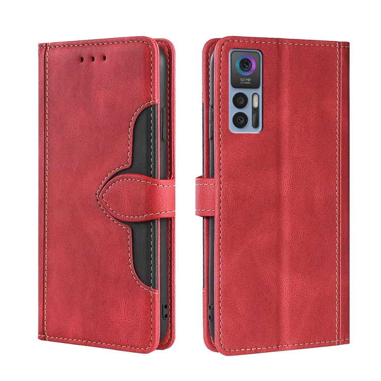 For TCL 30 5G/30+ 5G Stitching Skin Feel Magnetic Buckle Horizontal Flip PU Leather Case