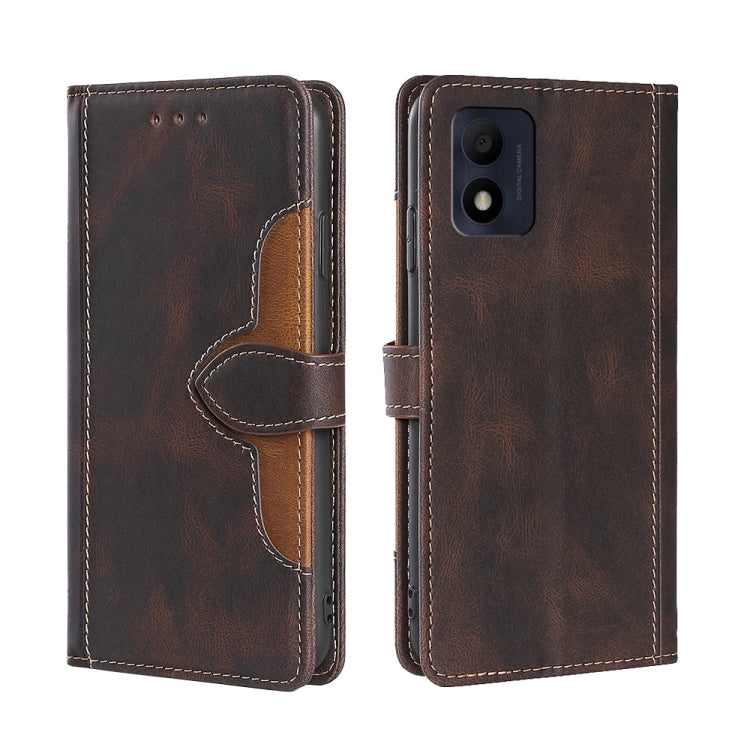 For Alcatel 1B 2022 Stitching Skin Feel Magnetic Buckle Horizontal Flip PU Leather Case