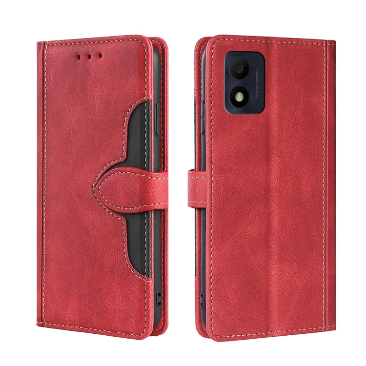 For Alcatel 1B 2022 Stitching Skin Feel Magnetic Buckle Horizontal Flip PU Leather Case