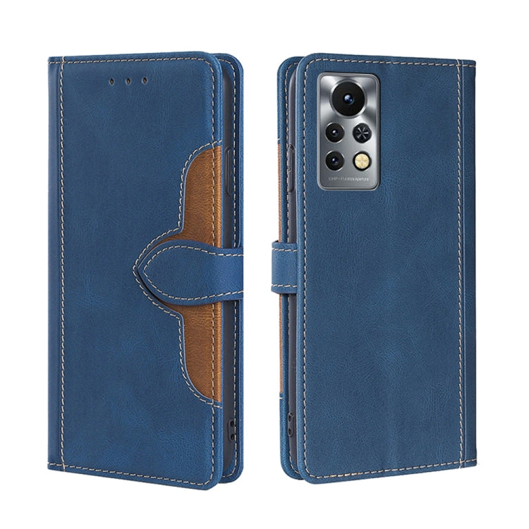For Infinix Hot 11S/X6812 Stitching Skin Feel Magnetic Buckle Horizontal Flip PU Leather Case