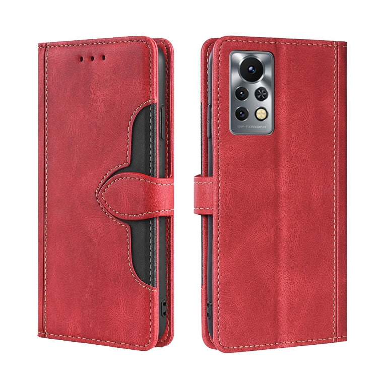 For Infinix Hot 11S/X6812 Stitching Skin Feel Magnetic Buckle Horizontal Flip PU Leather Case