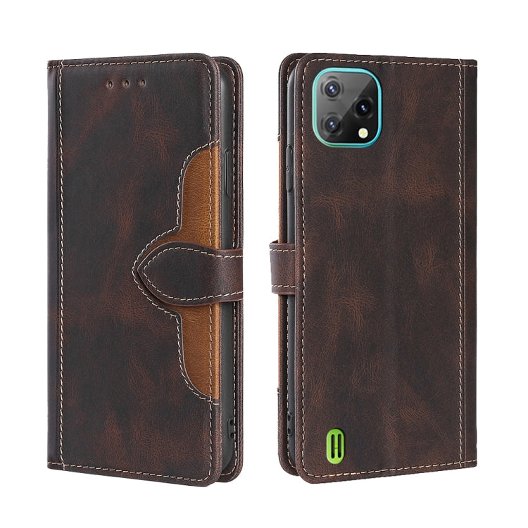 For Blackview A55 Stitching Skin Feel Magnetic Buckle Horizontal Flip PU Leather Case