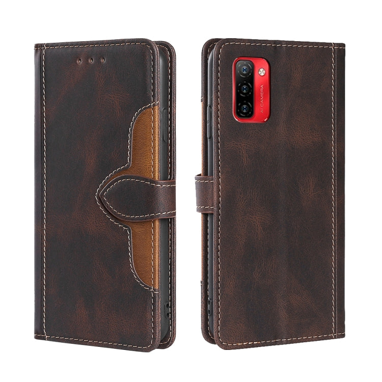 For Ulefone Note 12P Stitching Skin Feel Magnetic Buckle Horizontal Flip PU Leather Case