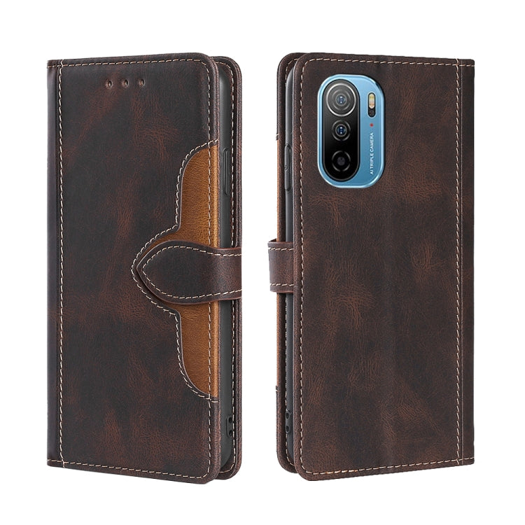 For Ulefone Note 13P Stitching Skin Feel Magnetic Buckle Horizontal Flip PU Leather Case