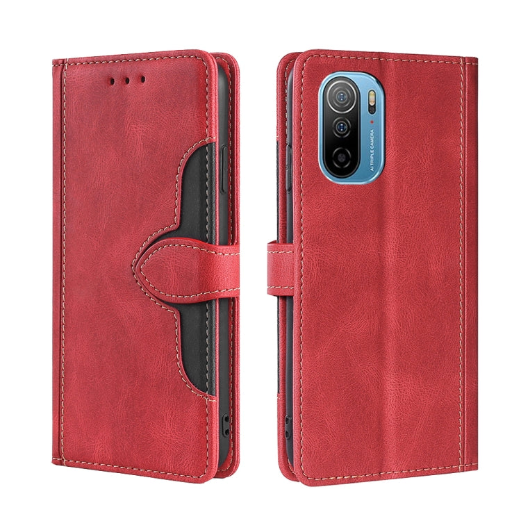 For Ulefone Note 13P Stitching Skin Feel Magnetic Buckle Horizontal Flip PU Leather Case