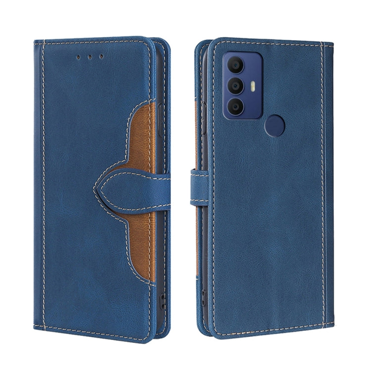 For Sharp Aqous V6/V6 Plus Stitching Skin Feel Magnetic Buckle Horizontal Flip PU Leather Case