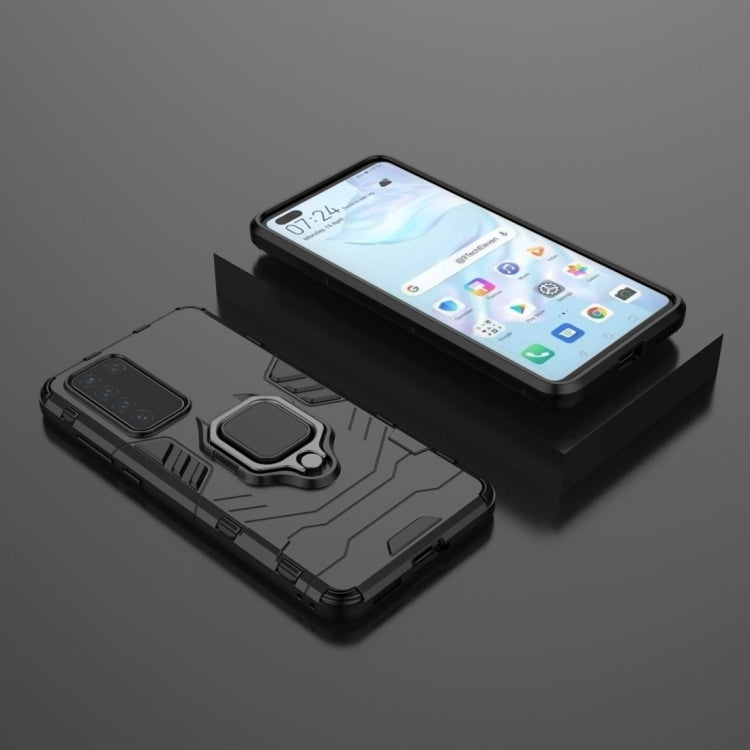 For Huawei P40 PC + TPU Shockproof Protective Case with Magnetic Ring Holder