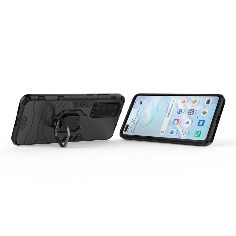For Huawei P40 PC + TPU Shockproof Protective Case with Magnetic Ring Holder