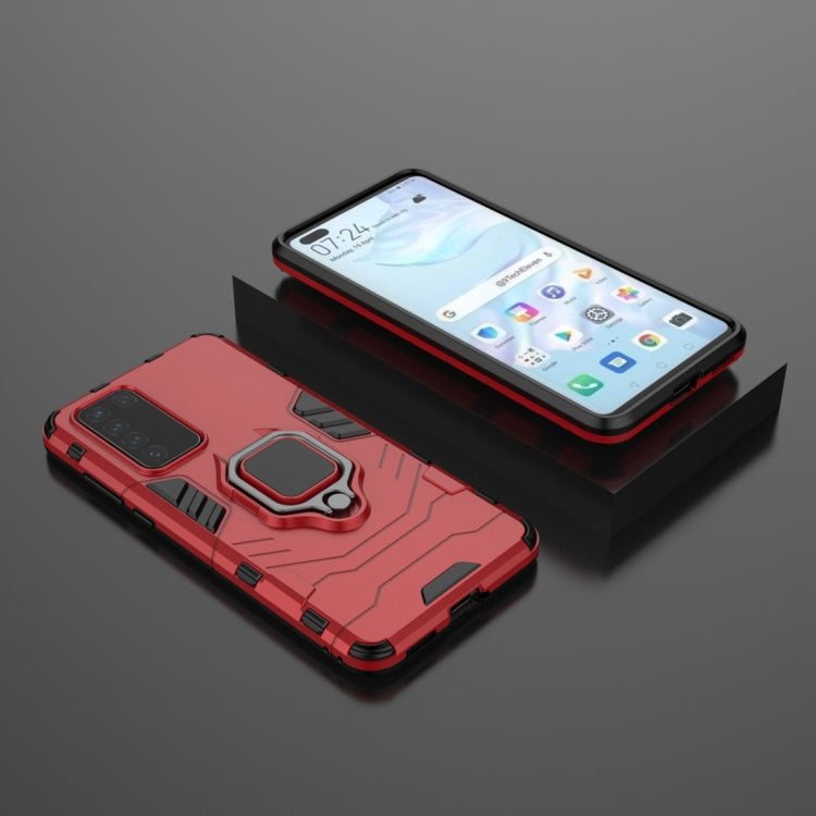 For Huawei P40 PC + TPU Shockproof Protective Case with Magnetic Ring Holder
