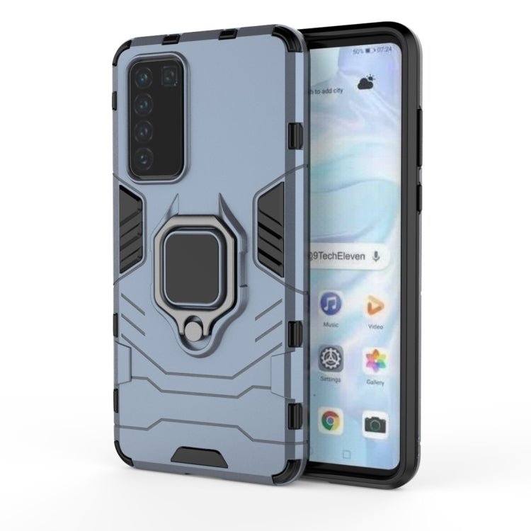 For Huawei P40 PC + TPU Shockproof Protective Case with Magnetic Ring Holder