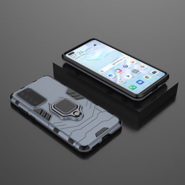 For Huawei P40 PC + TPU Shockproof Protective Case with Magnetic Ring Holder