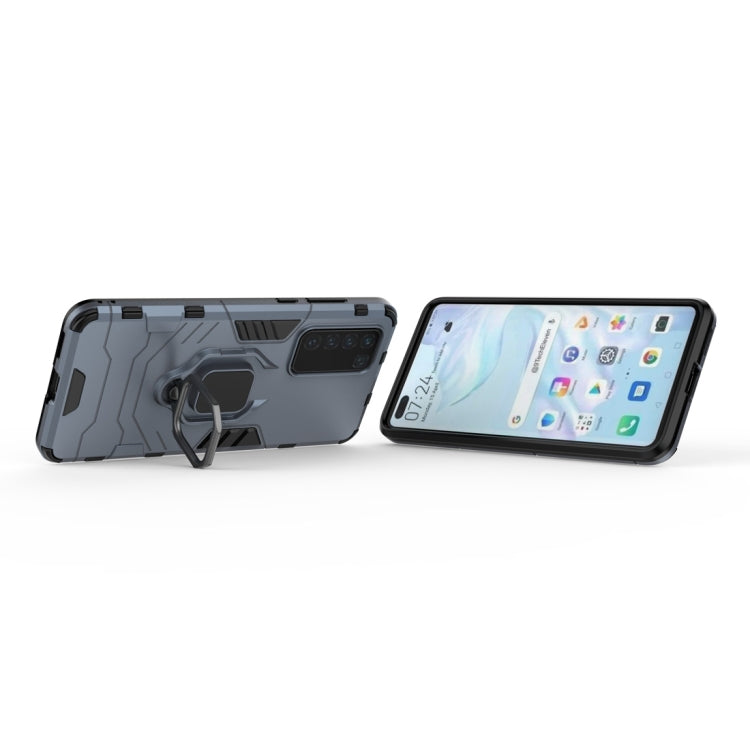For Huawei P40 PC + TPU Shockproof Protective Case with Magnetic Ring Holder