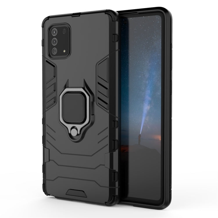 For Galaxy Note 10 Lite / A81 / M60s PC + TPU Shockproof Protective Case with Magnetic Ring Holder