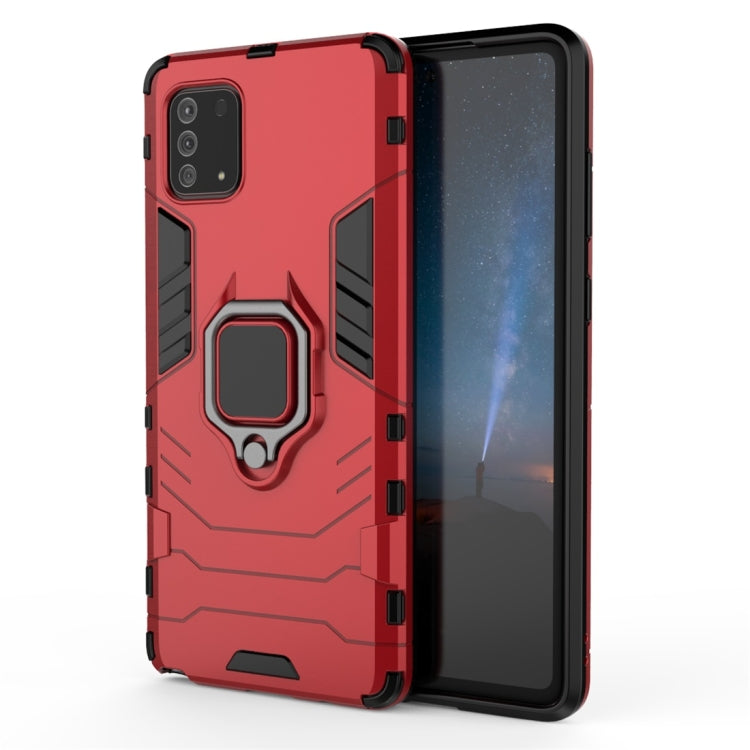 For Galaxy Note 10 Lite / A81 / M60s PC + TPU Shockproof Protective Case with Magnetic Ring Holder
