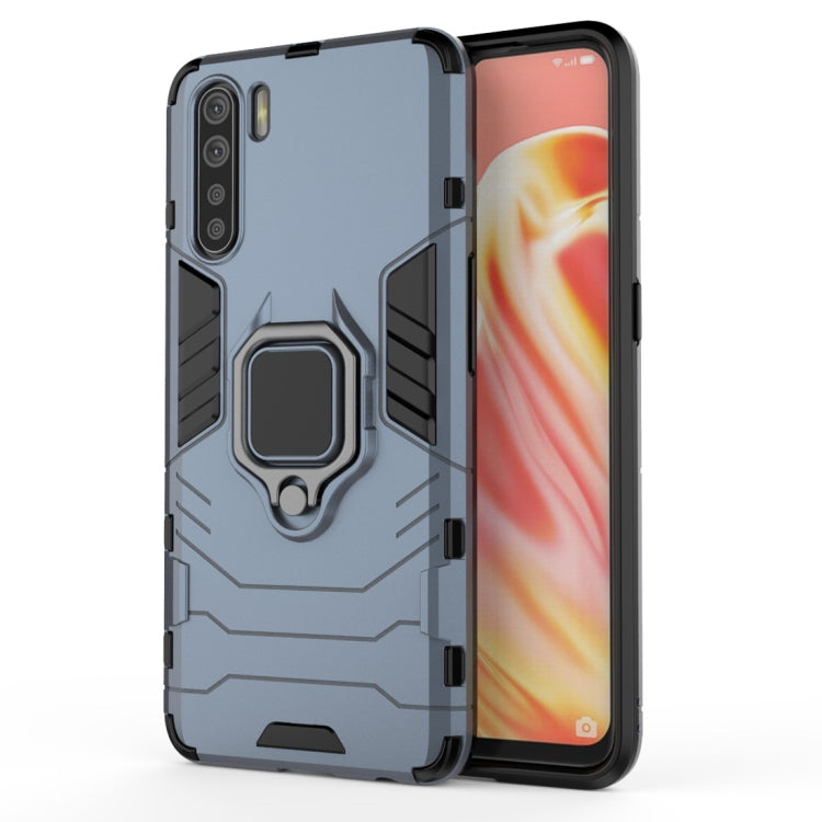 For OPPO A91 PC + TPU Shockproof Protective Case with Magnetic Ring Holder