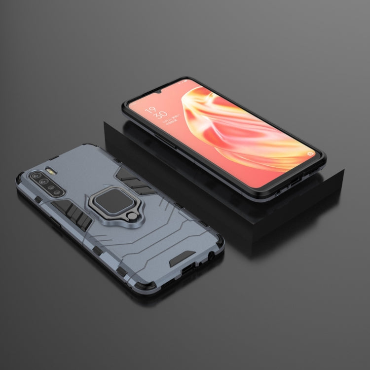 For OPPO A91 PC + TPU Shockproof Protective Case with Magnetic Ring Holder