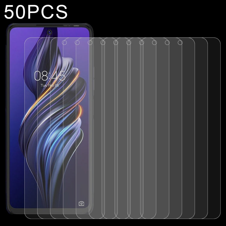 50 PCS 0.26mm 9H 2.5D Tempered Glass Film For Tecno Pova 3