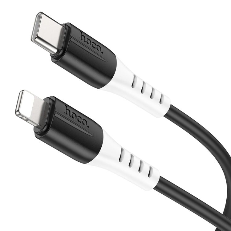 hoco 20W X82 3A PD USB-C / Type-C to 8 Pin Silicone Charging Data Cable,Length: 1m