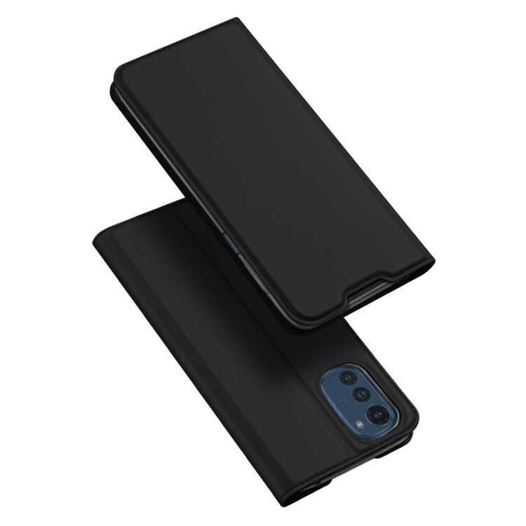 For Motorola Moto E32 DUX DUCIS Skin Pro Series PU + TPU Leather Phone Case