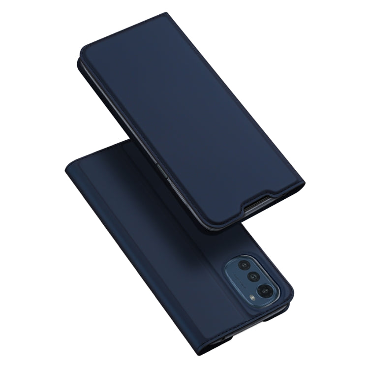 For Motorola Moto E32 DUX DUCIS Skin Pro Series PU + TPU Leather Phone Case