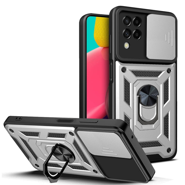 For Samsung Galaxy M53 5G Sliding Camera Cover Design TPU + PC Phone Case