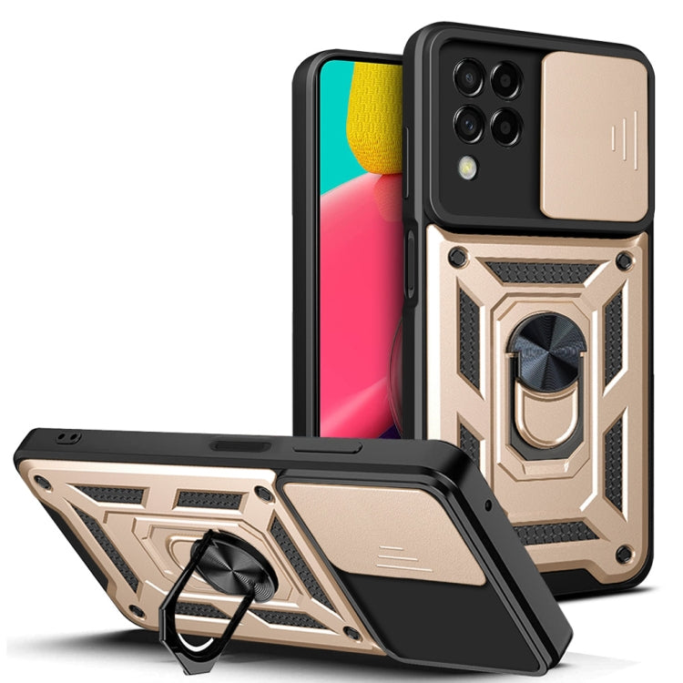 For Samsung Galaxy M53 5G Sliding Camera Cover Design TPU + PC Phone Case