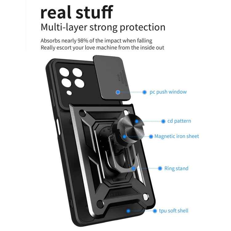 For Samsung Galaxy M53 5G Sliding Camera Cover Design TPU + PC Phone Case