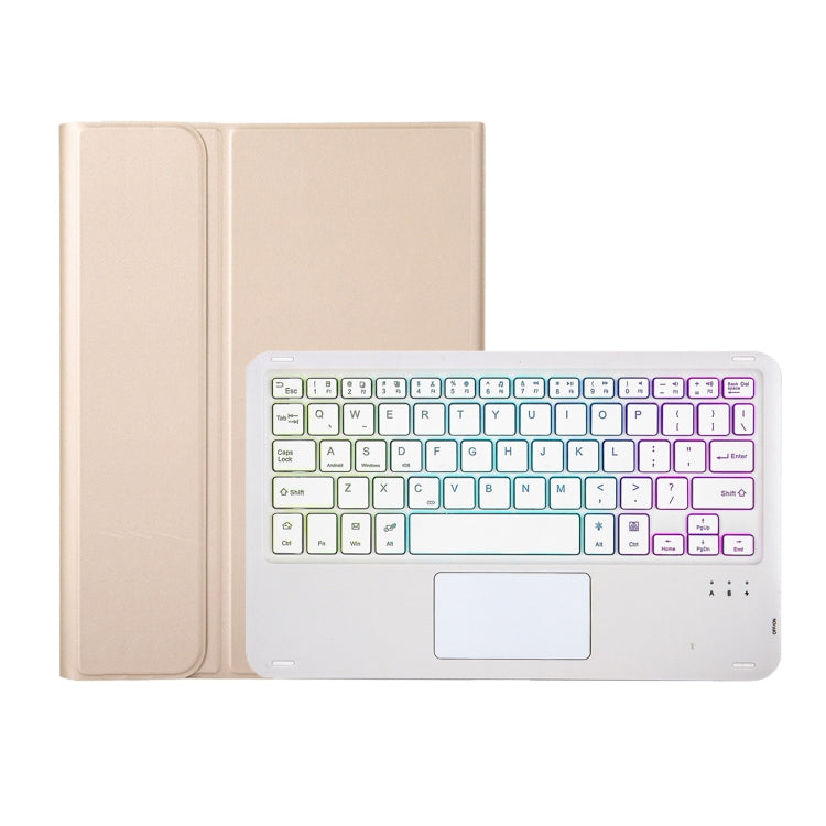 For Samsung Galaxy Tab S6 Lite A610B-AS Lambskin Texture Backlight Bluetooth Keyboard Leather Tablet Case