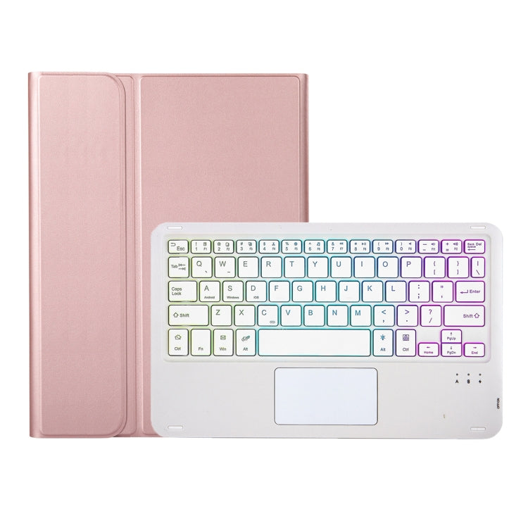 For Samsung Galaxy Tab S6 Lite A610B-AS Lambskin Texture Backlight Bluetooth Keyboard Leather Tablet Case