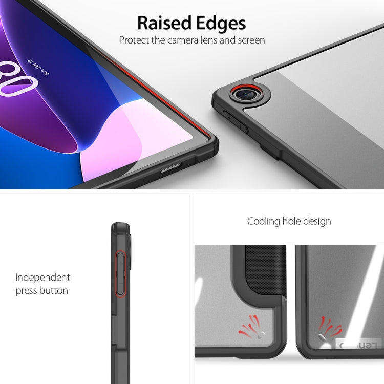 For Lenovo M10 Plus 10.6 3rd Gen 2022 DUX DUCIS TOBY Seires TPU + PC + PU Leather Tablet  Case(Black)