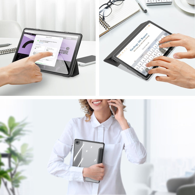For Lenovo M10 Plus 10.6 3rd Gen 2022 DUX DUCIS TOBY Seires TPU + PC + PU Leather Tablet  Case(Black)