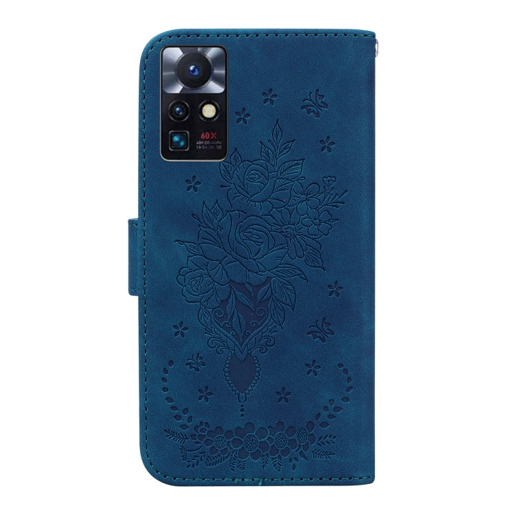 For Infinix Zero X Neo X6810 Butterfly Rose Embossed Leather Phone Case