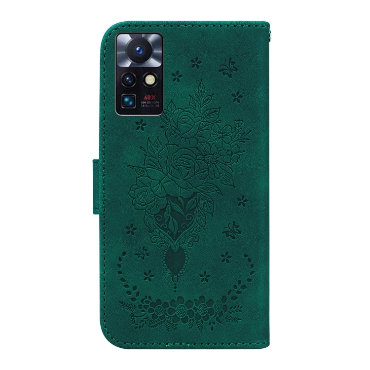 For Infinix Zero X Neo X6810 Butterfly Rose Embossed Leather Phone Case