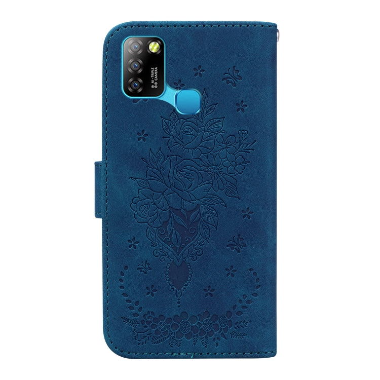 For Infinix Smart 5 X657 / Hot 10 Lite Butterfly Rose Embossed Leather Phone Case