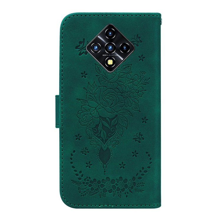 For Infinix Zero 8 X687 Butterfly Rose Embossed Leather Phone Case
