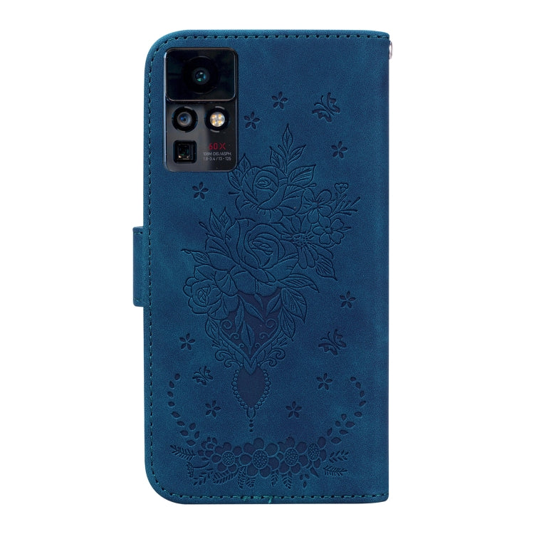 For Infinix Zero X / Zero X Pro Butterfly Rose Embossed Leather Phone Case