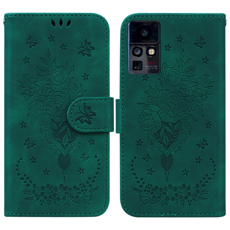 For Infinix Zero X / Zero X Pro Butterfly Rose Embossed Leather Phone Case