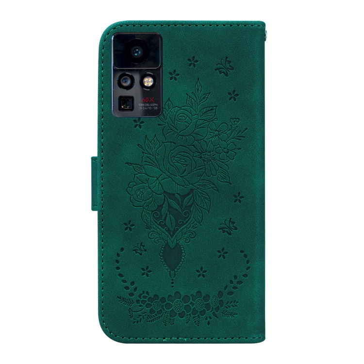 For Infinix Zero X / Zero X Pro Butterfly Rose Embossed Leather Phone Case