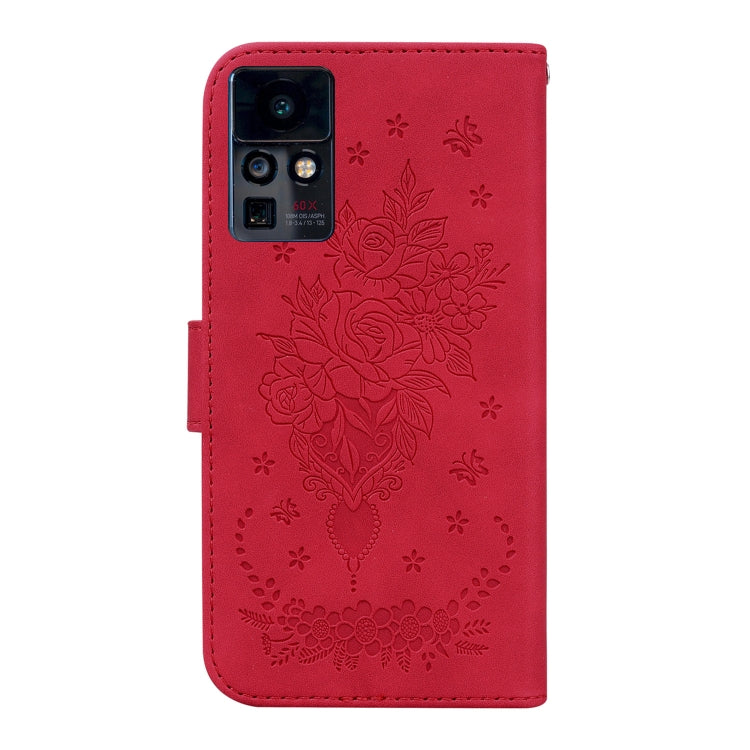 For Infinix Zero X / Zero X Pro Butterfly Rose Embossed Leather Phone Case