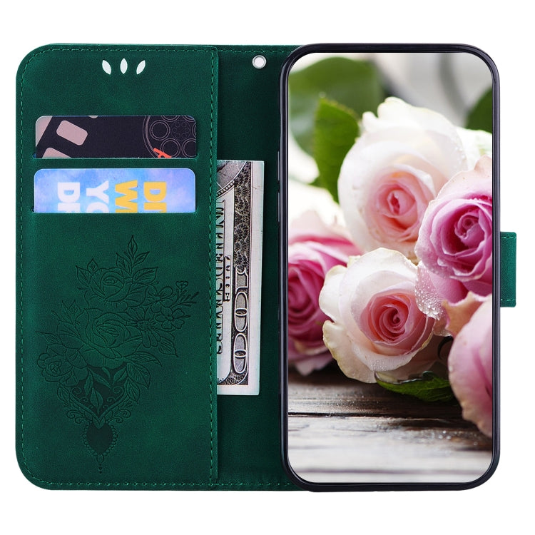 For Tecno Camon 17P Butterfly Rose Embossed Leather Phone Case