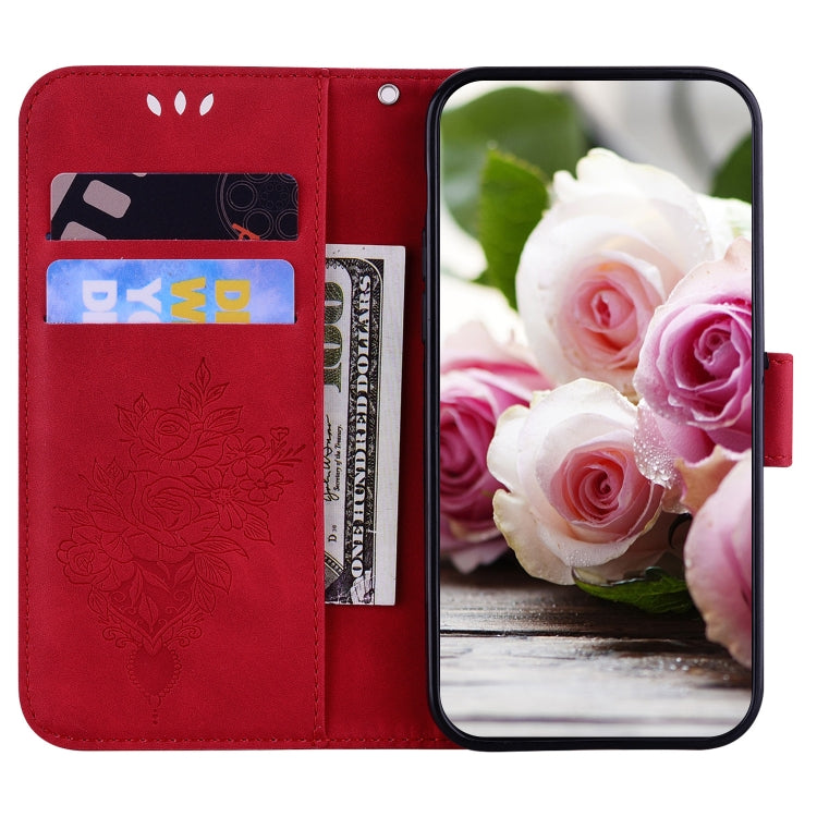 For Tecno Camon 18i Butterfly Rose Embossed Leather Phone Case