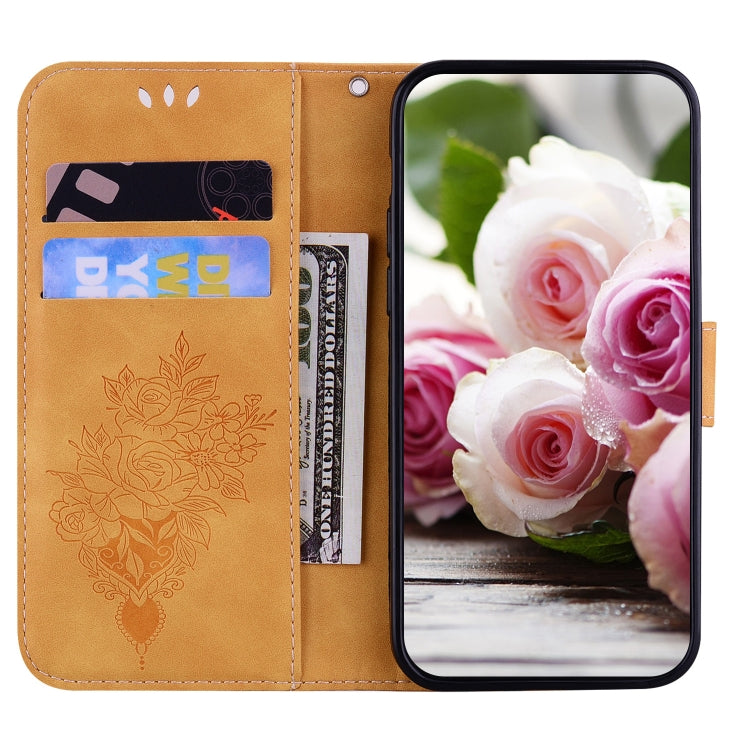 For Tecno Pop 4 Butterfly Rose Embossed Leather Phone Case