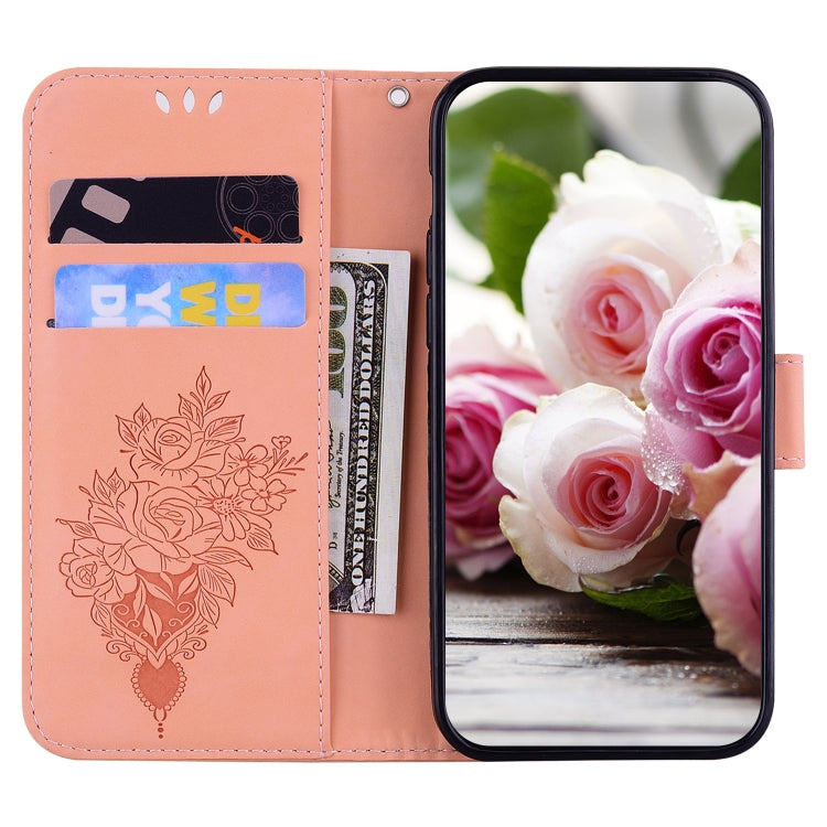 For Tecno Spark 7 Pro Butterfly Rose Embossed Leather Phone Case