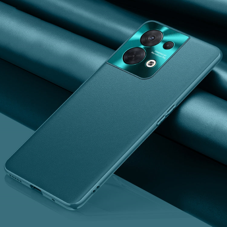 For OPPO Reno8 Plain Skin Leather Phone Case
