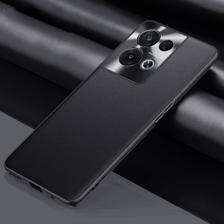 For OPPO Reno8 Pro Plain Skin Leather Phone Case