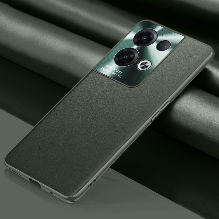 For OPPO Reno8 Pro+ Plain Skin Leather Phone Case