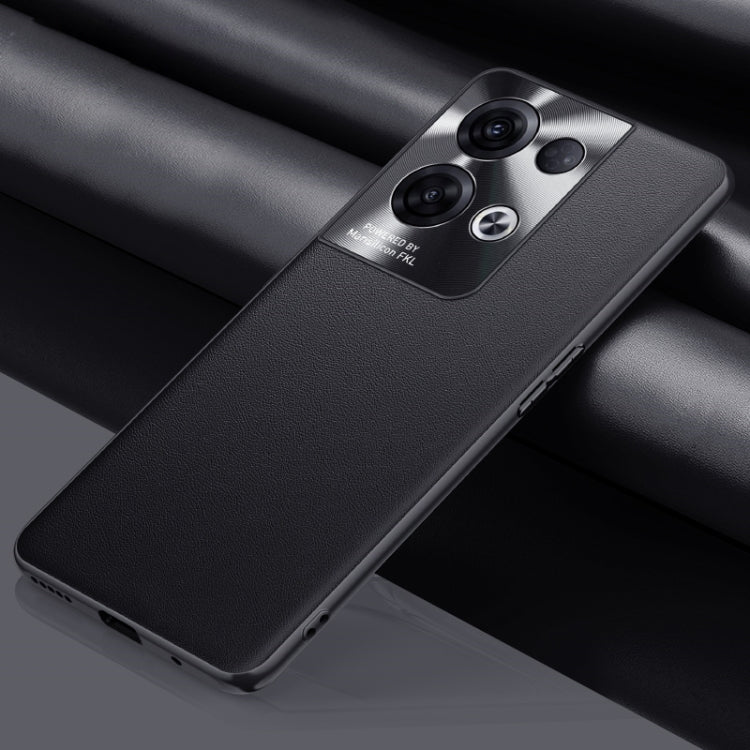 For OPPO Reno8 Pro+ Plain Skin Leather Phone Case