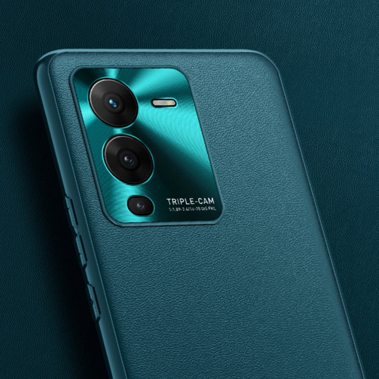 For vivo S15 Plain Skin Leather Phone Case