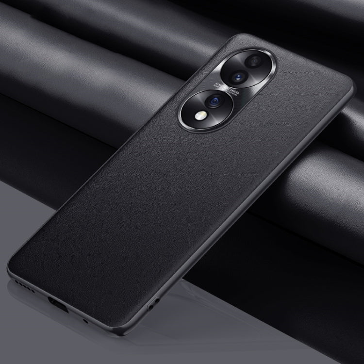 For Honor 70 Plain Skin Leather Phone Case